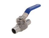 Boshart Industries SSPEXBV-07 2-Piece Ball Valve, 3/4 in Nominal, PEX End Style, 304 Stainless Steel Body, NBR Rubber Softgoods