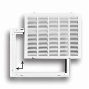 TRUaire™ 190RF 12X20 1-Way Stamped Face Return Air Filter Grille, 12 in W x 20 in H x 1-3/4 in THK, Steel, White Powder Coated