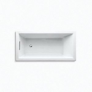 Kohler® 1121-95 Underscore® Bathtub, Soaking, Rectangle Shape, 60 in L x 30 in W, End Drain, Ice Gray™