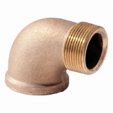 Merit Brass XNL103-24 Street Elbow, 1-1/2 in Nominal, MNPT x FNPT End Style, 125 lb, Brass, Rough, Import