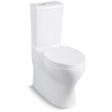 KALLISTA® P70310-00-0 Plie 1.6 gpf or 1.0 gpf Dual Flush Two-Piece Elongated Chair Height Toilet Seat Stucco Fixture Toilet Two-Piece Elongated, White