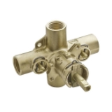 Moen® 8372HD Rough-In Valve, 1/2 in IPS Inlet x 1/2 in IPS Outlet, Brass Body