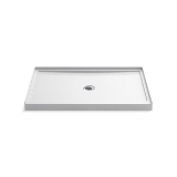 Kohler® 8461-0 Rely® 1-Piece Single Threshold Shower Base, White, Center Drain, 48 in L x 34 in W x 4-3/16 in D