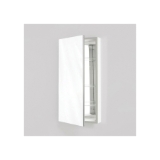 Robern® MC1630D4FPL Flat Door Medicine Cabinet with Safeseal™ Gasket and Interior Polished Edge Mirror, M Series, 16 in OAW x 30 in OAH, Aluminum, Satin Anodized