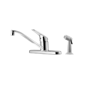 CFG CA40513C Kitchen Faucet, Cornerstone™, 1.5 gpm Flow Rate, 8 in Center, Polished Chrome, 1 Handle