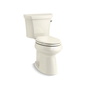 Kohler® 76301-RA-96 2-Piece Toilet, Highline® Comfort Height®, Elongated Bowl, 16-1/2 in H Rim, 12 in Rough-In, 1.28 gpf, Biscuit