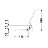DURAVIT 610000001040100 SensoWash® Starck Shower Toilet Seat, White