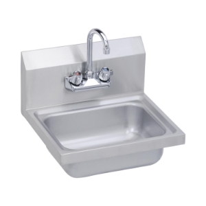 Elkay® SEHS-17X Handwash Sink, 17 in W x 7-5/8 in D x 15 in H, Wall Mount, Stainless Steel
