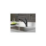 DELTA® 470-BL-DST Signature™ Kitchen Faucet, 1.8 gpm Flow Rate, 120 deg Swivel Spout, Matte Black, 1 Handle, 1/3 Faucet Holes