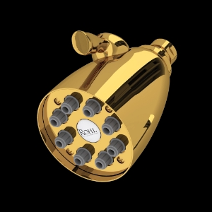 Rohl® BI00059ULB 4 in Multi-Function Showerhead, Unlacquered Brass