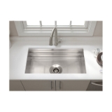 Kohler® 23651-NA Prolific® Kitchen Sink, Rectangular Shape, 27-1/2 in L x 14-15/16 in W x 10 in D Bowl, 29 in L x 17-3/4 in W x 10-15/16 in H, Under Mount, Stainless Steel