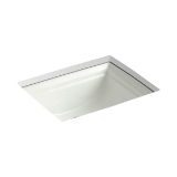 Kohler® 2339-NY Memoirs® Bathroom Sink with Overflow, Rectangular Shape, 20-11/16 in W x 17-5/16 in D x 8-5/8 in H, Undermount, Vitreous China, Dune