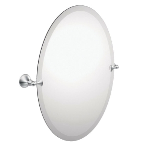 Moen® DN2692CH Tilting Mirror, Glenshire®, Oval, 22.81 in Dia x 26 in L x 3.17 in W, Polished Chrome