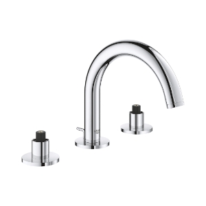 GROHE 20072003 20072_3 Atrio® S-Size Widespread Bathroom Faucet, Residential, 1.2 gpm Flow Rate, 3-1/16 in H Spout, 5-1/2 to 13-3/8 in Center, StarLight® Polished Chrome, 2 Handles