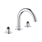 GROHE 20072003 20072_3 Atrio® S-Size Widespread Bathroom Faucet, Residential, 1.2 gpm Flow Rate, 3-1/16 in H Spout, 5-1/2 to 13-3/8 in Center, StarLight® Polished Chrome, 2 Handles