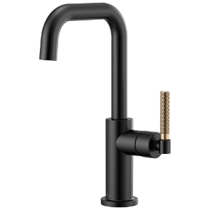 Brizo® 61053LF-BLGL Bar Faucet, Litze®, Matte Black/luxe Gold, 1 Handle, 1.8 gpm