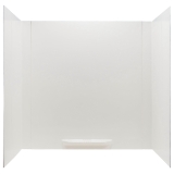 ELM® 350WHT DURAWALL® Bathtub Wall, 58 in H, Fiberglass