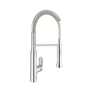 GROHE 31380000 Sink Mixer, K7, 1.75 gpm Flow Rate, 140 deg Swivel Spout, Polished Chrome, 1 Handle