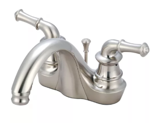 Pioneer 3DM100-BN Widespread Lavatory Faucet, DEL MAR, 1.5 gpm Flow Rate, 2-1/8 in H Spout, 4 in Center, PVD Brushed Nickel, 2 Handles, Pop-Up Drain