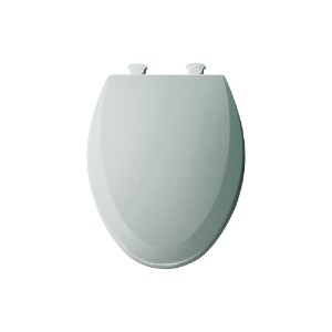 Bemis® 7B1500EC 162 Toilet Seat with Cover, Elongated Bowl, Closed Front, Wood, Silver, Quick Release Hinge