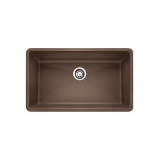 Blanco 440147 PRECIS™ SILGRANIT® II Kitchen Sink, Café, Rectangle Shape, 30 in L x 17 in W x 9-1/2 in D Bowl, 32 in L x 19 in W, Undermount, Solid Granite