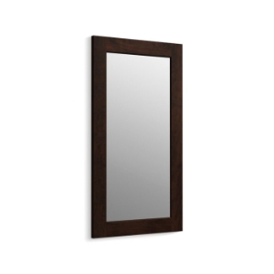 Kohler® 99666-1WB Poplin® Marabou® Framed Mirror, Rectangular Shape, 35-1/2 in L x 20-1/2 in W, Claret Suede