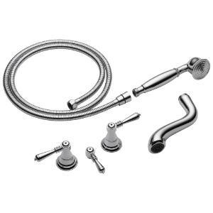 Brizo® T70336-PC Free Standing Tub Filler Trim, Tresa®, 2 gpm Flow Rate, 8 in Center, Polished Chrome, 2 Handles