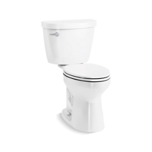 Kohler® 31621-0 2-Piece Chair Height Toilet, Cimarron® Comfort Height®, Elongated Bowl, 16-1/2 in H Rim, 12 in Rough-In, 1.28 gpf, White