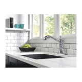 DELTA® 4353-DST Linden® Kitchen Faucet, 1.5 gpm Flow Rate, 120 deg Swivel Spout, Chrome, 1 Handle, 1/3 Faucet Holes