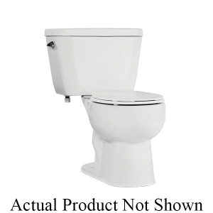 NIAGARA BARRON™ C44.003.01 Regular Height 2-Piece Toilet, Round Bowl, 15-2/5 in H Rim, 12 in Rough-In, 1.28 gpf, White