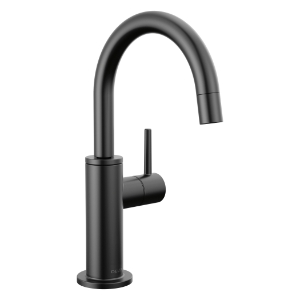 DELTA® 1930-BL-DST Contemporary Round Beverage Faucet, 1.5 gpm Flow Rate, Matte Black, 1 Handle, Commercial/Residential