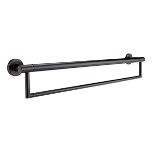 DELTA® 41519-RB Decor Assist™ Contemporary Towel Bar With Assist Bar, 24 in L Bar, 3 in OAD x 4-1/4 in OAH, Metal, Venetian Bronze