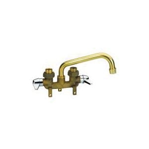 HOMEWERKS® 3310-250-RB-B Laundry Tray Faucet, 2.2 gpm Flow Rate, 3.37 in Center, Rough Brass, 2 Handles