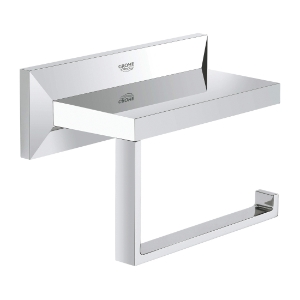 GROHE 40499000 Toilet Paper Holder, Allure Brilliant, 99 mm H, Brass, StarLight® Polished Chrome