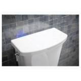 Kohler® 5711-95 Corbelle® Toilet Tank with AquaPiston® Flush Technology, 1.28 gpf, Left Hand Polished Chrome Trip Lever Flush, Ice Grey