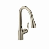 Moen® 7594ESRS Arbor™ Pulldown Kitchen Faucet, 1.5 gpm Flow Rate, Spot Resist™ Stainless, 1 Handle, 1 or 3 Faucet Holes, Traditional