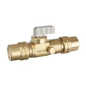 dahl dahal-Eco™ mini-ball™ 521-46-46D Straight Stop and Drain Valve With Drain Screw and O-ring Seal, 1/2 in Nominal, Female CPVC End Style, Brass Body, Rough Brass