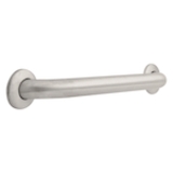 DELTA® 40118-SS Grab Bar, 18 in L x 1-1/2 in Dia, Stainless, Metal