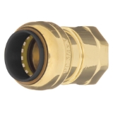 Sharkbite® U072LF Straight Female Adapter, 1/2 in Nominal, Push-Fit x FNPT End Style, Brass