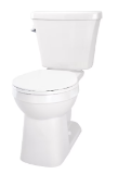 Gerber® GAV20800 2-Piece Toilet, Elite, Round Bowl, 10 in Rough-In, 1.6 gpf Flush Rate, White