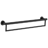 DELTA® 41519-BL Decor Assist™ Contemporary Towel Bar with Assist Bar, 24 in L Bar, 3 in OAD x 4-1/4 in OAH, Matte Black