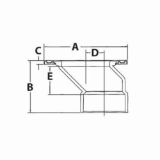 Charlotte PVC 00820 0600 Adjustable Offset Closet Flange With Metal Ring, 4 x 3 in Pipe, PVC