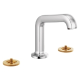 Brizo® 65307LF-PCLHP Kintsu® Widespread Lavatory Faucet, 1.5 gpm at 60 psi Flow Rate, 4-1/4 in H Spout, 6 to 16 in Center, Polished Chrome, 2 Handles