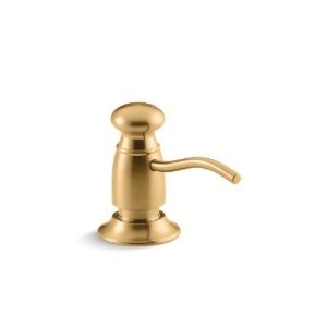 Kohler® 1894-C-2MB Traditional Soap/Lotion Dispenser, 16 oz Capacity, Deck Mount, Solid Brass, Vibrant® Brushed Moderne Brass