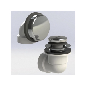 Watco® 901-FA-PVC-CP Innovator® 901 Bath Waste Half Kit with Chrome Plated Face Actuated Stopper, PVC