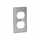 RACO® 864 Flat Handy Box Cover, 4-3/16 in L x 2-5/16 in W x 0.22 in D, Duplex Receptacle Cover, Steel