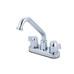 OLYMPIA B-8191 Bar/Laundry Tray Faucet, Elite, Polished Chrome, 2 Handles, 4 in Center, 1.5 gpm
