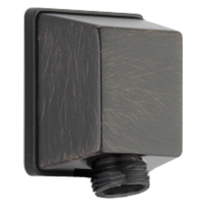 DELTA® 50570-RB Square Hand Shower Wall Elbow, 1/2 in, NPT x NPSM, Brass, Venetian Bronze