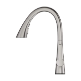 GROHE 30205DC2 30205_2 Ladylux® Pull-Down Kitchen Faucet with Touch Technology, 1.75 gpm Flow Rate, Supersteel, 1 Handle, 1 Faucet Hole, Residential