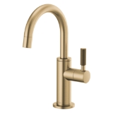 Brizo® 61343LF-C-GL Litze® Beverage Faucet, 1.5 gpm at 60 psi Flow Rate, Luxe Gold, 1 Handle
